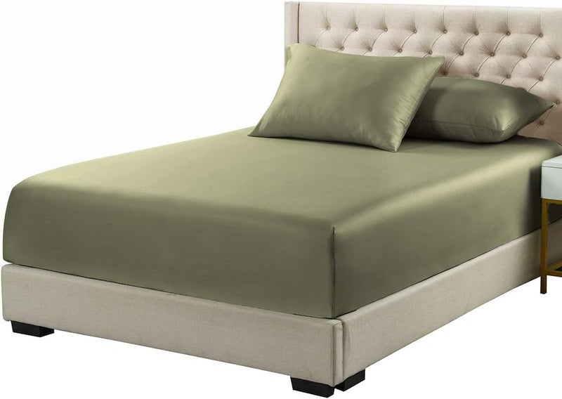 Royal Tradition Viscose from Bamboo Bed Sheets, Twin Extra Long XL, Solid Sage, Super Soft and Cool 3PC Sheet Set - Image 4